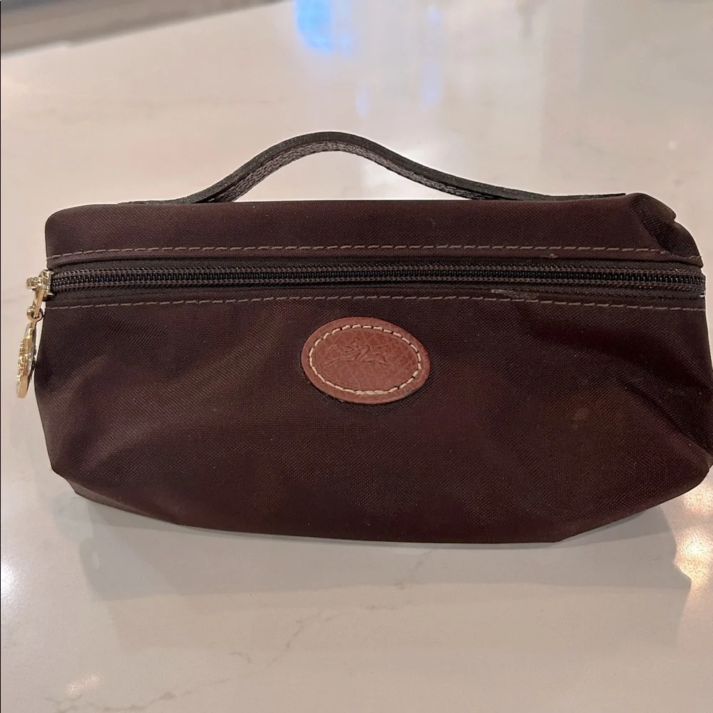Longchamp Le Pilage Cosmetic Case Pouchette in brown - Picture 1 of 10